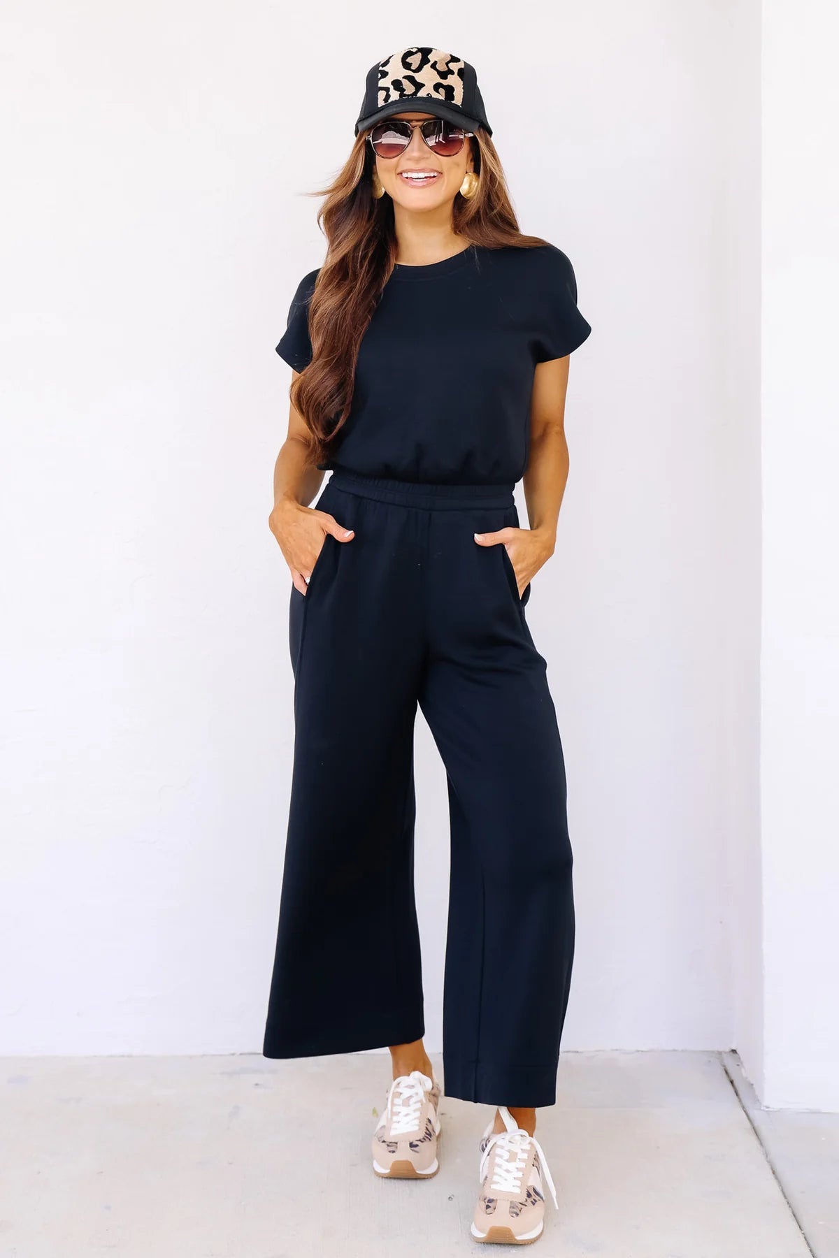 MANVEER-Cinched Short Sleeve Jumpsuit